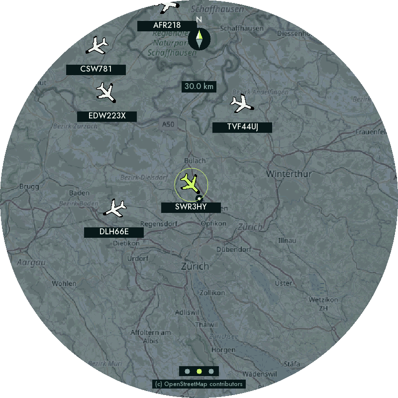 PlaneSlate Mini Radar screen